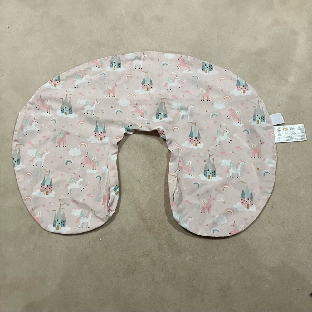 Boppy Cover Pink With Unicorns